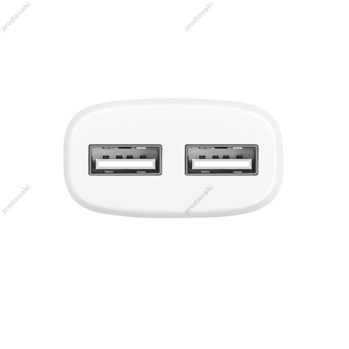 Мережевий зарядний пристрій Hoco C12 Smart Charger Lightning cable 12W White