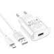 Мережевий зарядний пристрій Hoco C109A Fighter single port charger Micro USB cable 18W White
