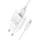 Мережевий зарядний пристрій Hoco C109A Fighter single port charger Micro USB cable 18W White
