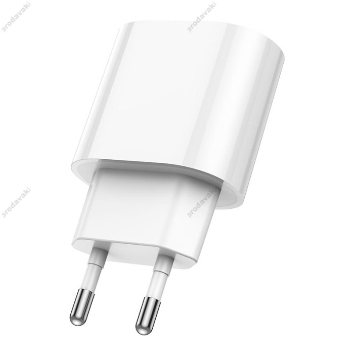 Мережевий зарядний пристрій Hoco C109A Fighter single port charger Type-C cable 18W White