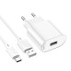 Мережевий зарядний пристрій Hoco C109A Fighter single port charger Type-C cable 10.5W White