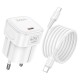 Мережевий зарядний пристрій HOCO C168A Surpass single port Type-C cable 40W White