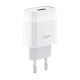 Мережевий зарядний пристрій HOCO C72A Glorious Single Type-C cable 10.5W White
