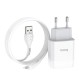 Мережевий зарядний пристрій HOCO C72A Glorious Single Lightning cable 10.5W White
