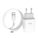 Мережевий зарядний пристрій HOCO C72A Glorious Single Type-C cable 10.5W White