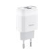 Мережевий зарядний пристрій HOCO C73A Glorious Lightning cable 12W White