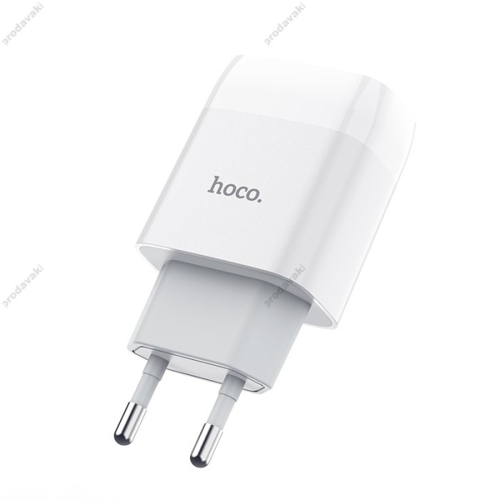 Мережевий зарядний пристрій HOCO C73A Glorious Lightning cable 12W White
