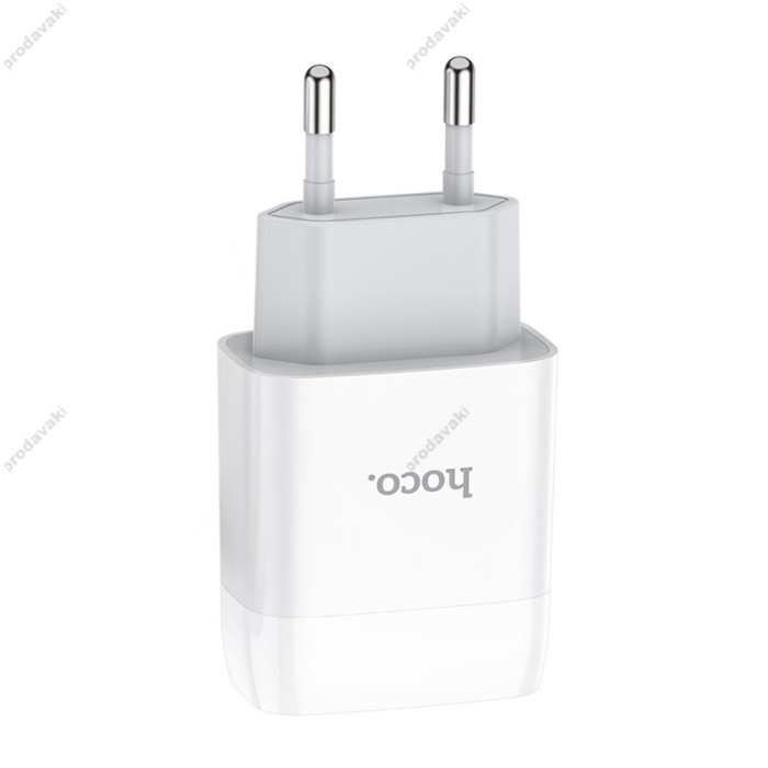 Мережевий зарядний пристрій HOCO C73A Glorious Lightning cable 12W White