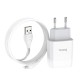 Мережевий зарядний пристрій HOCO C73A Glorious Lightning cable 12W White