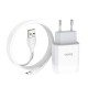 Мережевий зарядний пристрій HOCO C73A Glorious Micro USB cable 12W White