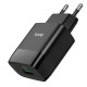 Мережевий зарядний пристрій HOCO C72Q Glorious single port charger 18W Black