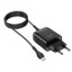 Мережевий зарядний пристрій HOCO C72Q Glorious single port charger Micro USB cable 18W Black