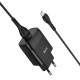 Мережевий зарядний пристрій HOCO C72Q Glorious single port charger Micro USB cable 18W Black