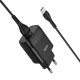 Мережевий зарядний пристрій HOCO C72Q Glorious single port charger Type-C cable 18W Black