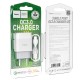 Мережевий зарядний пристрій HOCO C72Q Glorious single port charger Type-C cable 18W White