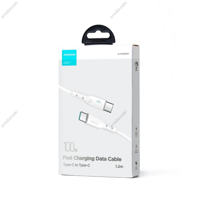 Кабель JoyRoom S-CC100A13 Digital Display Cable Type-C to Type-C 100W 5A 1.2m White