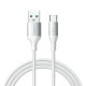 Кабель JoyRoom S-A28 Flash Fast charging data cable USB to Type-C 3A 1m White