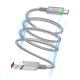 Кабель Wiwu Wi-C082 Maglink Magnetic charging data cable USB to Type-C 60W 3A 1m Grey