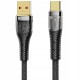 Кабель Rock Z21 Transparency Fast charging data cable USB to Type-C 100W 5A 1.2m Black