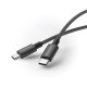 Кабель Momax DC30 Elite Nylon Cable Type-C to Type-C 60W 3A 1.5m Black
