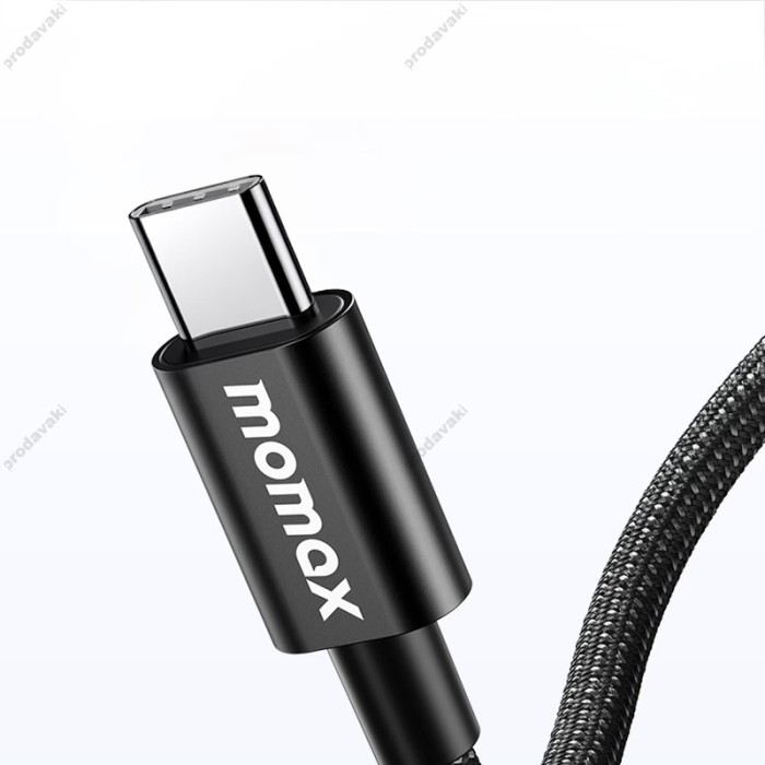 Кабель Momax DC30 Elite Nylon Cable Type-C to Type-C 60W 3A 1.5m Black