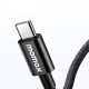 Кабель Momax DC30 Elite Nylon Cable Type-C to Type-C 60W 3A 1.5m Black
