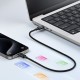 Кабель Momax DC30 Elite Nylon Cable Type-C to Type-C 60W 3A 1.5m Black