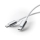 Кабель Momax DC30 Elite Nylon Cable Type-C to Type-C 60W 3A 1.5m White