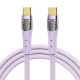 Кабель Rock Z21 Nylon Cable Type-C to Type-C 100W 5A 1.2m Purple
