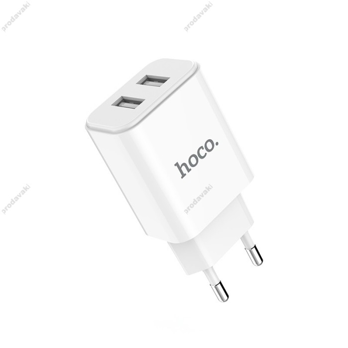 Мережевий зарядний пристрій Hoco C62A Victoria Micro cable 12W White