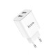 Мережевий зарядний пристрій Hoco C62A Victoria Micro cable 12W White