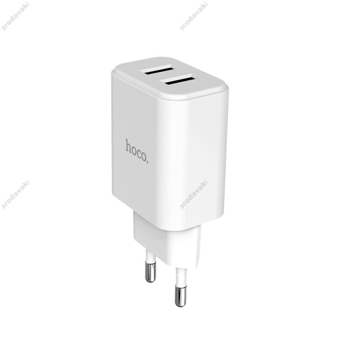 Мережевий зарядний пристрій Hoco C62A Victoria Micro cable 12W White