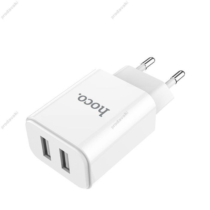 Мережевий зарядний пристрій Hoco C62A Victoria Micro cable 12W White