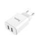 Мережевий зарядний пристрій Hoco C62A Victoria Micro cable 12W White