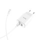 Мережевий зарядний пристрій Hoco C62A Victoria Micro cable 12W White