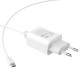 Мережевий зарядний пристрій Hoco C62A Victoria Micro cable 12W White