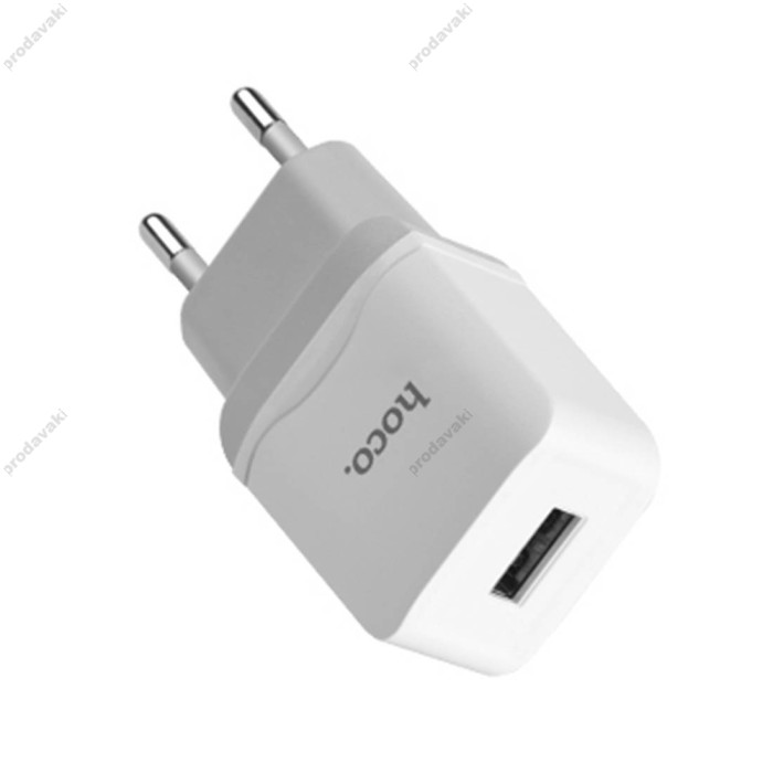 Мережевий зарядний пристрій Hoco C22A Lightning cable 12W White