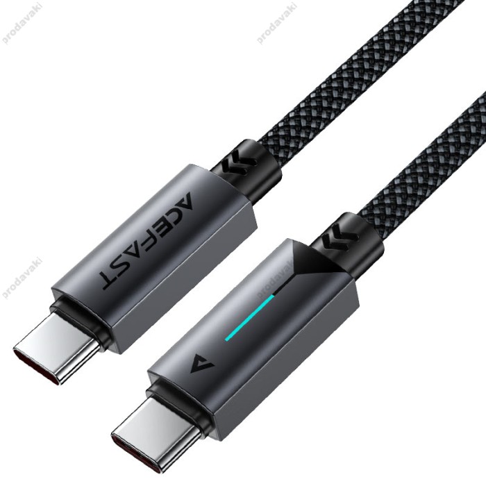 Кабель ACEFAST C19-03 Fast charging data cable Type-C to Type-C 60W 3A 1.2m Black