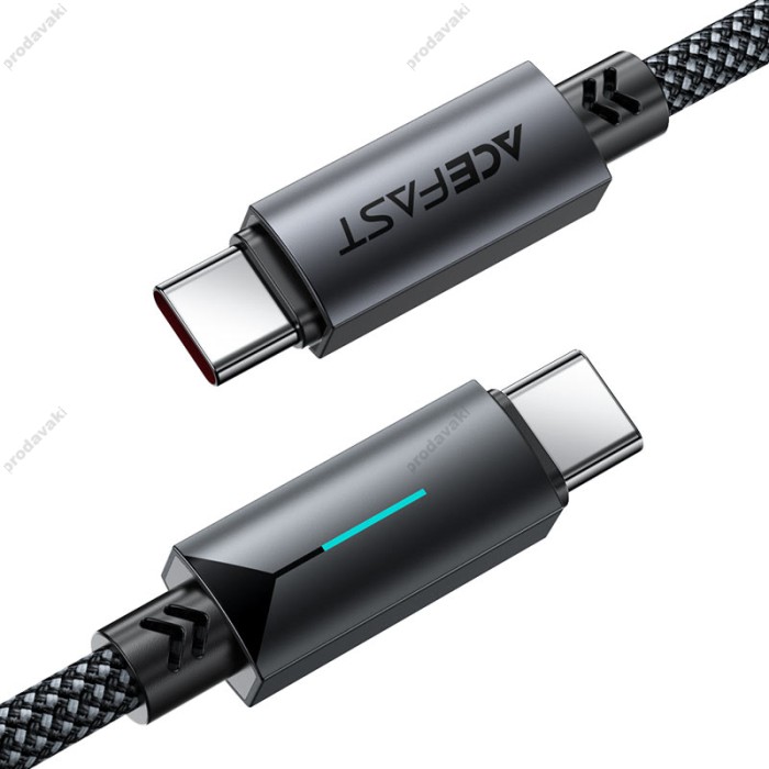 Кабель ACEFAST C19-03 Fast charging data cable Type-C to Type-C 60W 3A 1.2m Black