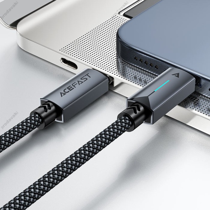 Кабель ACEFAST C19-03 Fast charging data cable Type-C to Type-C 60W 3A 1.2m Black
