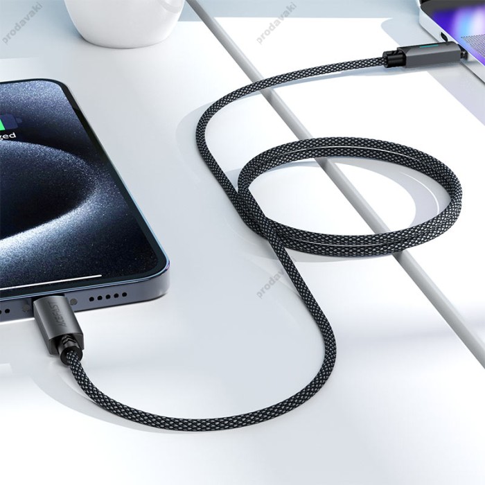 Кабель ACEFAST C19-03 Fast charging data cable Type-C to Type-C 60W 3A 1.2m Black
