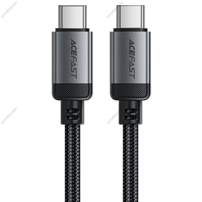 Кабель ACEFAST C20-03 aluminum alloy charging data cable Type-C to Type-C 60W 3A 1.2m Black