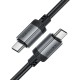 Кабель ACEFAST C20-03 aluminum alloy charging data cable Type-C to Type-C 60W 3A 1.2m Black