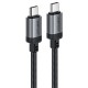 Кабель ACEFAST C20-03 aluminum alloy charging data cable Type-C to Type-C 60W 3A 1.2m Black