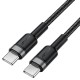 Кабель ACEFAST C22-03 aluminum alloy charging data cable Type-C to Type-C 60W 3A 1.2m Black