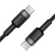 Кабель ACEFAST C22-03 aluminum alloy charging data cable Type-C to Type-C 60W 3A 1.2m Black