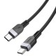 Кабель HOCO X109 Energy silicone charging data cable Type-C to Type-C 60W 3A 3m Black