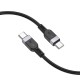 Кабель HOCO X109 Energy silicone charging data cable Type-C to Type-C 60W 3A 3m Black
