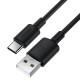 Кабель ACEFAST C25-04 silicone charging data cable USB to Type-C 3A 1.2m Black