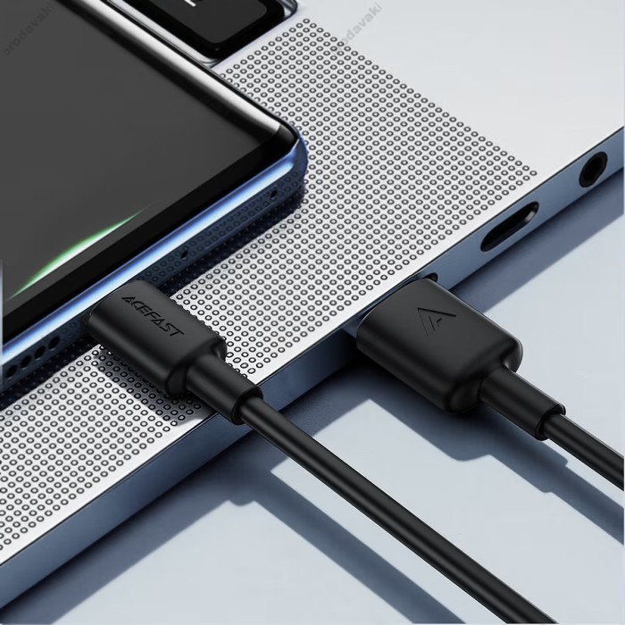 Кабель ACEFAST C25-04 silicone charging data cable USB to Type-C 3A 1.2m Black